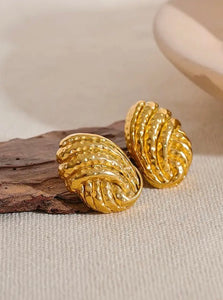 OVAL NUG EARRINGS